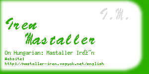 iren mastaller business card